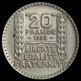 20 francs/1933 - Francúzsko