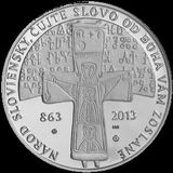 Medaila Ag 1150.výročie príchodu Konštantína a Metoda na Veľkú Moravu