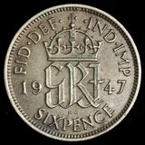 Six pence/1947 - Anglicko