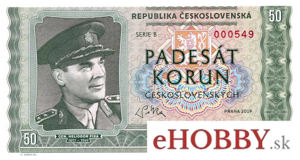 50 Korun 2019 Gen. Heliodor Píka | eHOBBY.sk