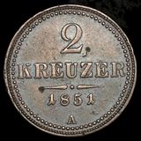 2 grajciar/1851 A FRANTIŠEK JOZEF I.