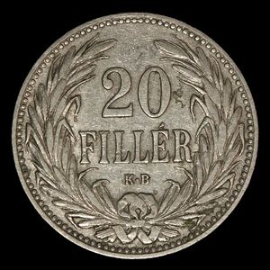 20 Filler 1908 KB - FRANTIŠEK JOZEF I.