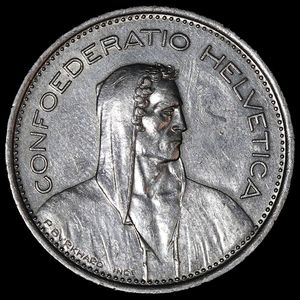 5 francs/1968 B - Švajčiarsko