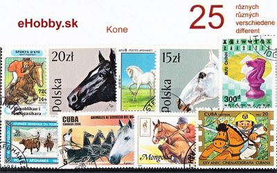 Balíček poštových známok 25ks - KONE