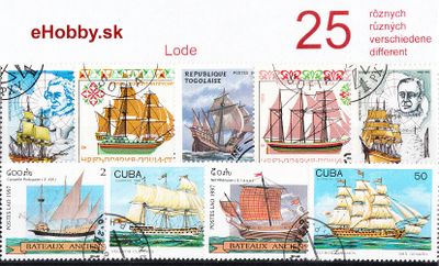 Balíček poštových známok 25ks - LODE