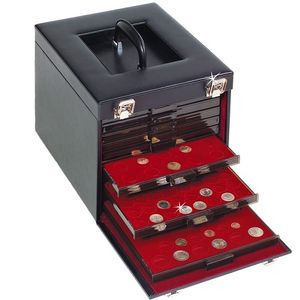 Koženkový kufrík CARGO MB DELUXE na zásuvky s mincami rady MB