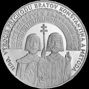 Medaila Ag 1150.výročie príchodu Konštantína a Metoda na Veľkú Moravu