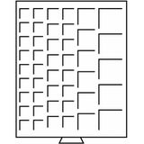 Mincový box MB s 45 štvorcovými otvormi rôznych rozmerov