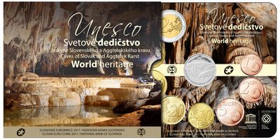 Sada mincí SR 2017 - "Prírodné pamiatky UNESCO na Slovensku "Jaskyne Slovenského krasu"