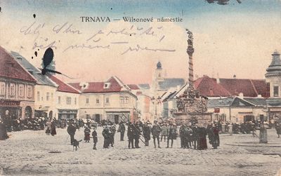 Pohľadnica Trnava 1921 - Wilsonové námestie